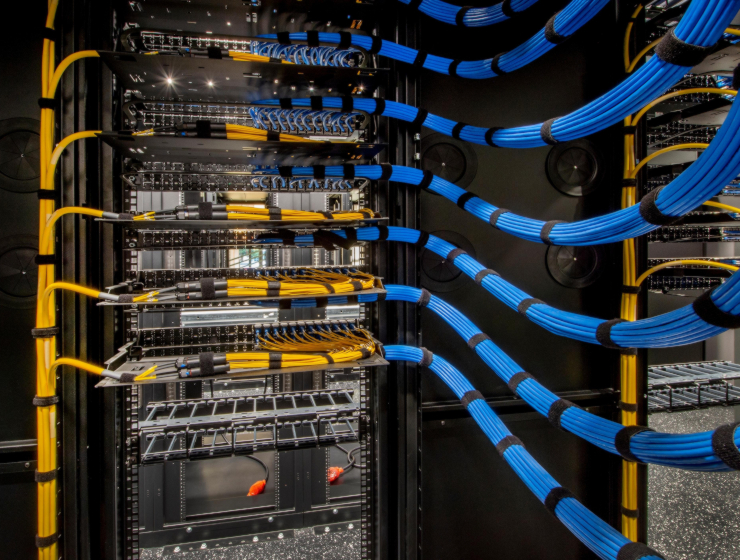 Server Room Data Center Network Cabling Cat5, Cat 6, Cat6e